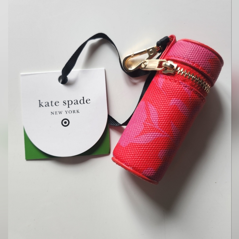 Kate Spade x Target Lipstick Holder Keychain (Pink & Red)